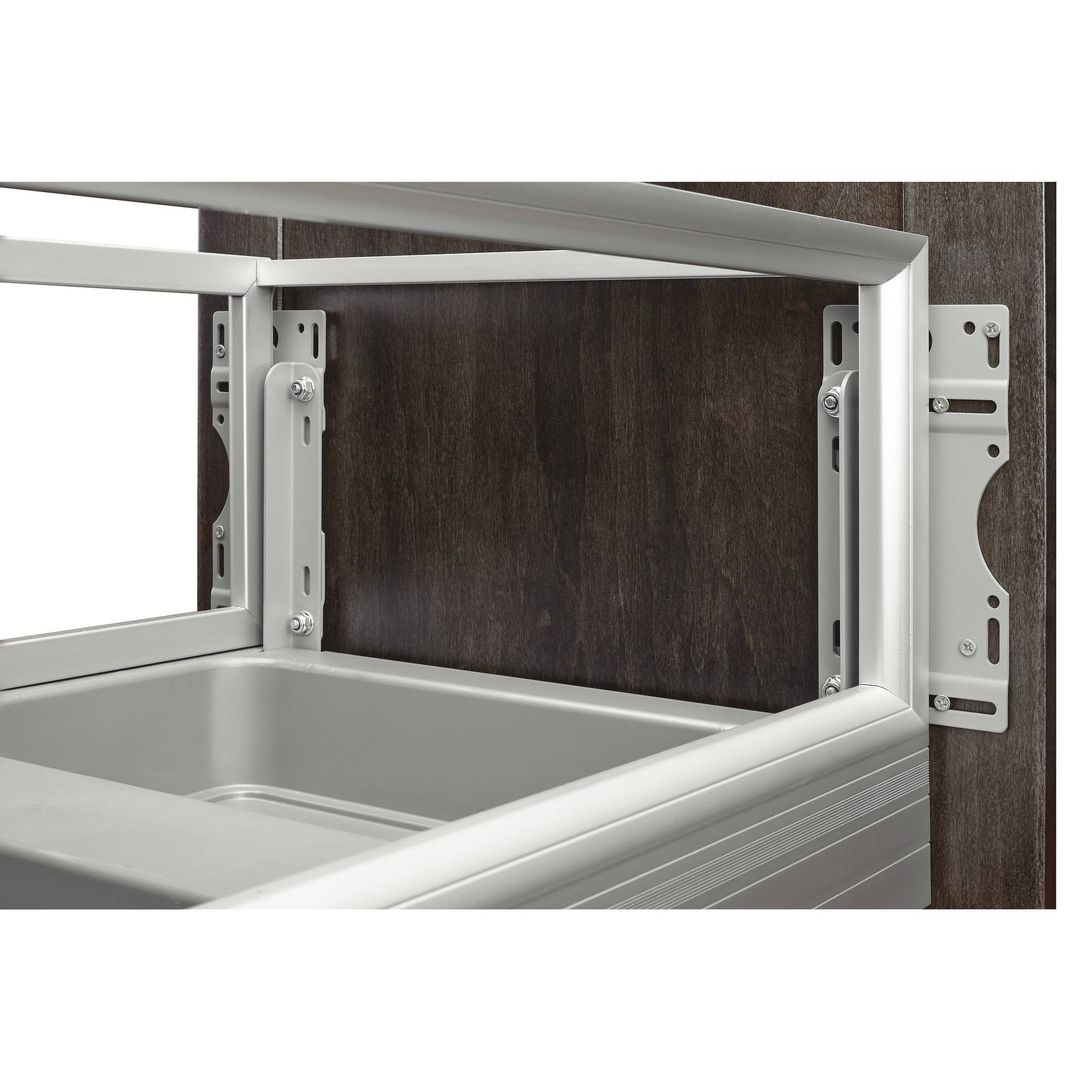 Double Trash Pullout 35 Quart Silver O888434