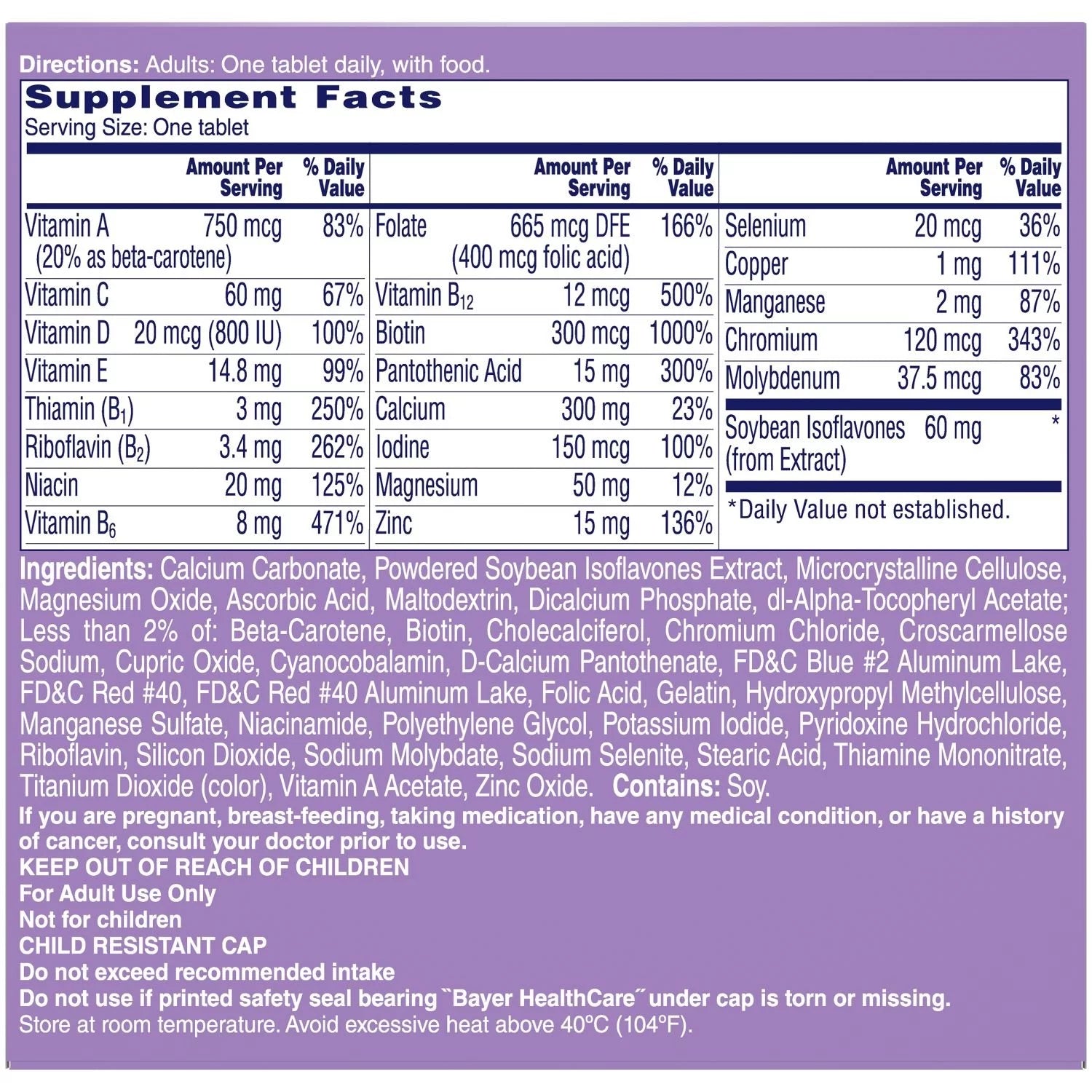 50 Ct 4 Pack Multivitamin I996107