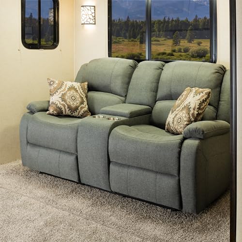 94" Double Recliner RV Sofa with Convertible Console V234