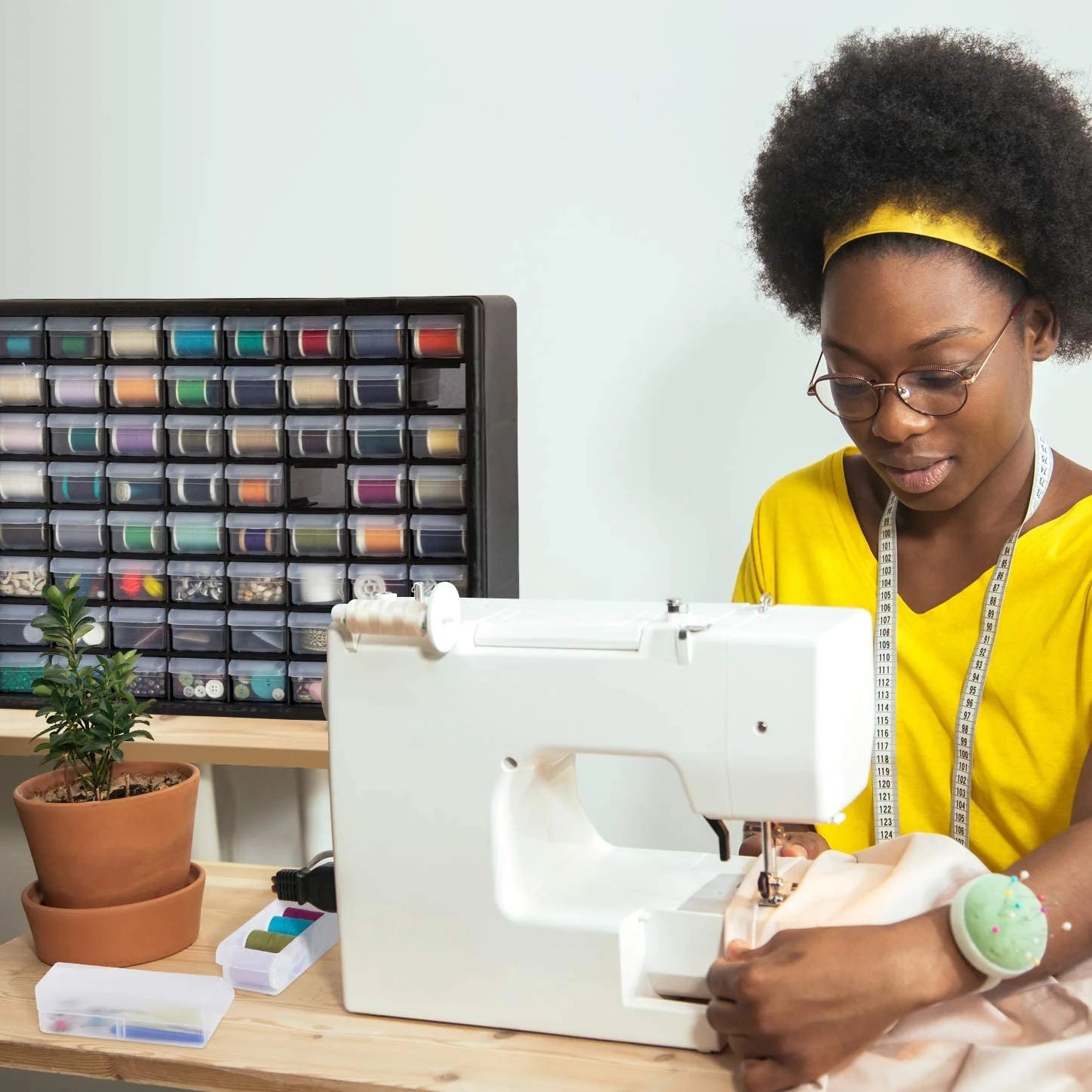 44 Drawer Black Plastic Storage Cabinet J7387