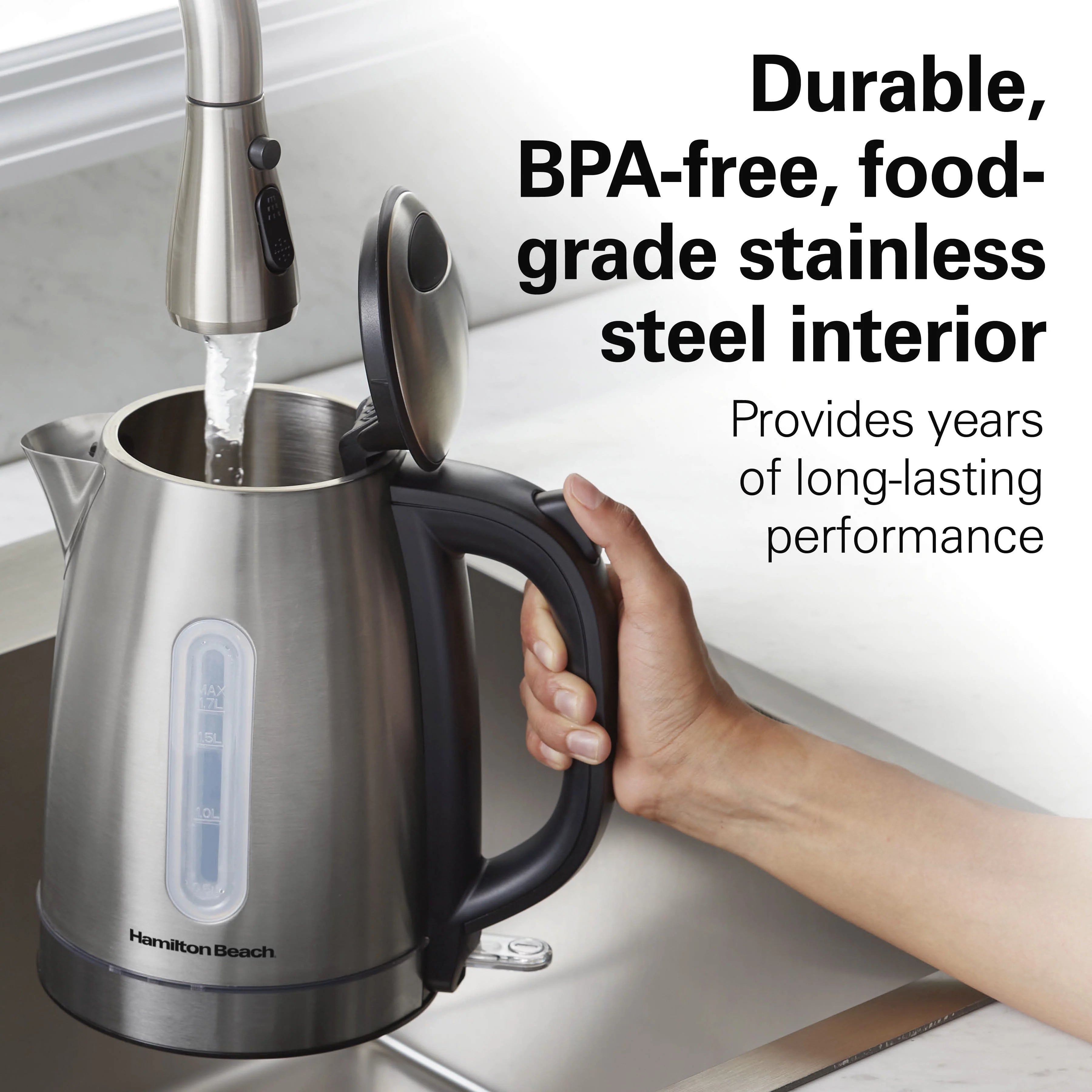 Stainless Steel Electric Kettle, 1.7 Liter Capacity L8893