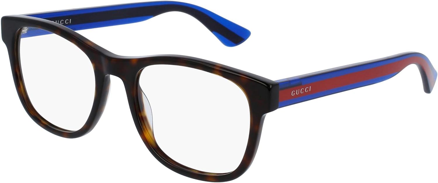 Havana Plastic Square Eyeglasses 53mm F825