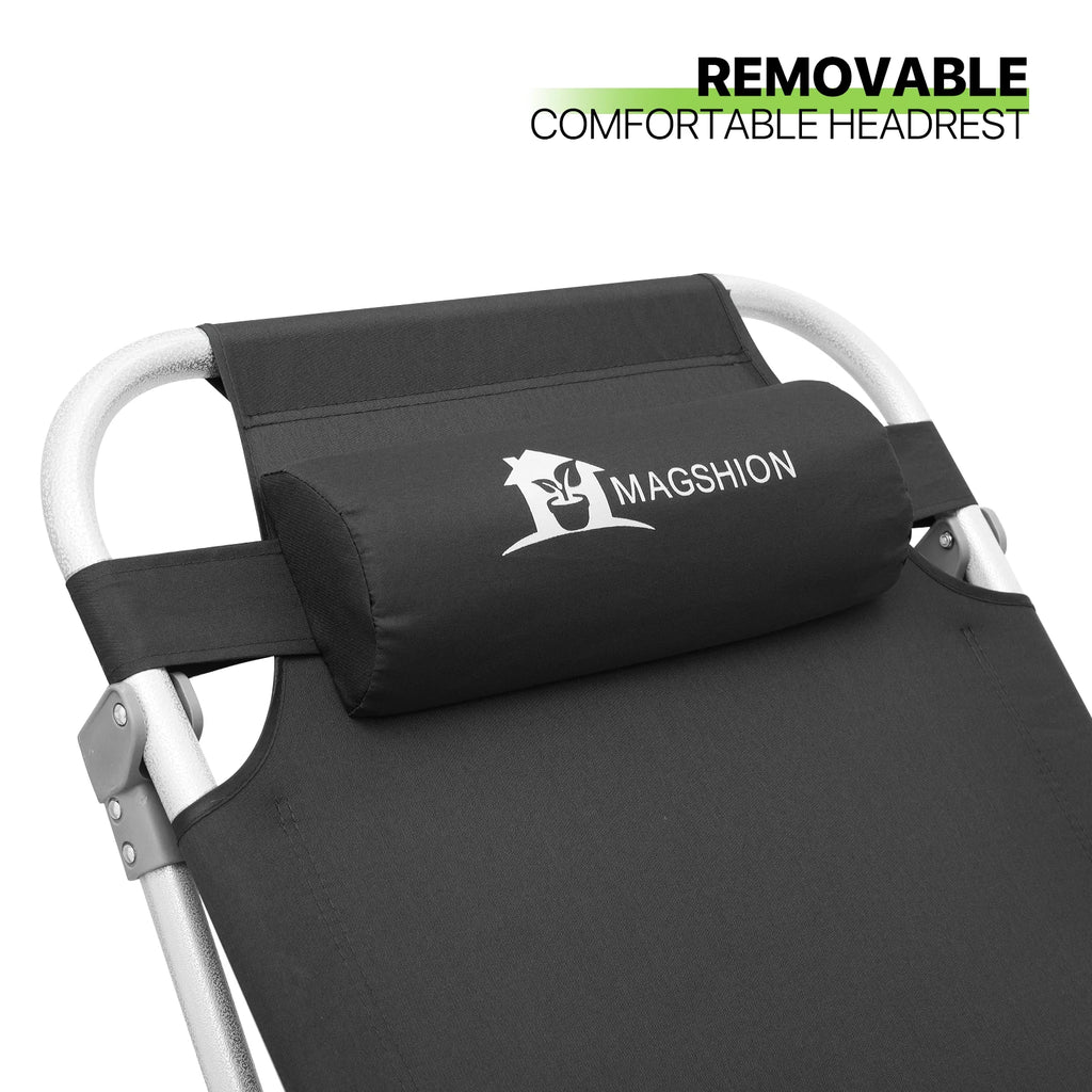 Black Portable Folding Camping Cot with Carry Bag and Pillow H770562