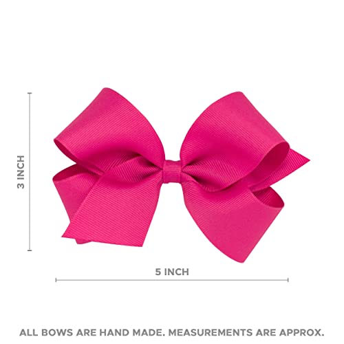 Classic Velvet Hair Bow on No-Slip Hair Clip, Satin Lining, Mini, Cardinal X30171