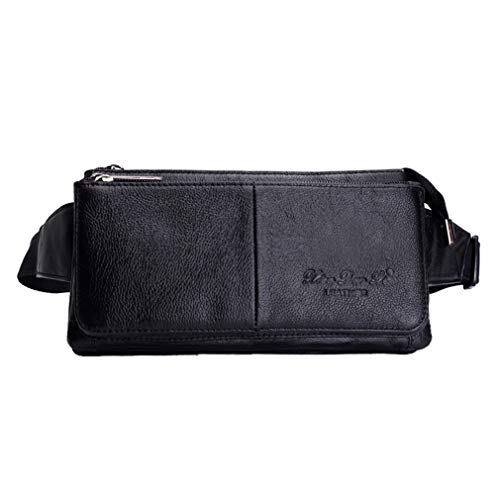 Coffee Leather Waist Bag O2184