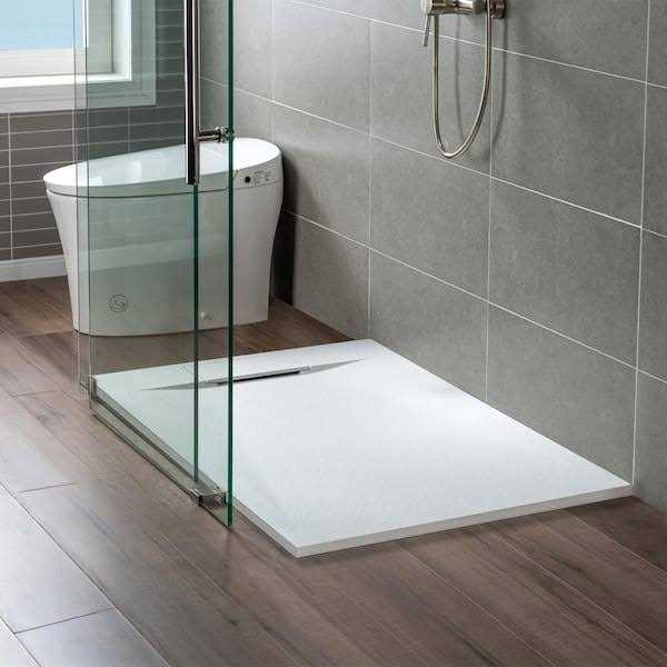 White Low Profile Shower Pan Base X284766