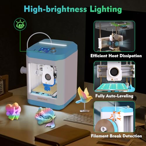 Fully Assembled Direct Drive Extruder 3D Printer with Auto Leveling, Print Area 3.94×4.33×3.94 in C459518
