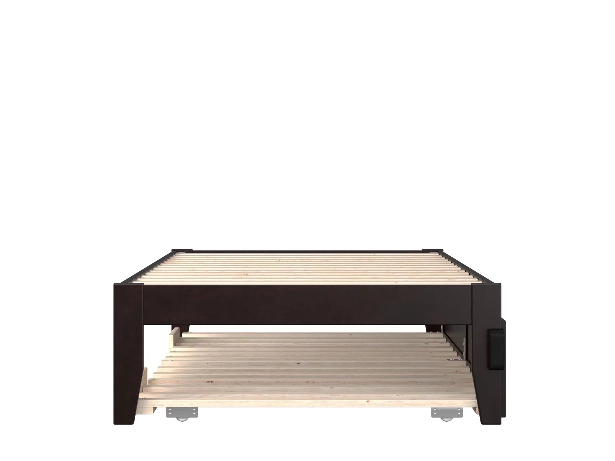 Espresso Twin XL Wood Platform Bed Frame with Trundle R6104