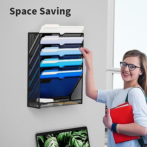 White 10-Tier Hanging Wall File Organizer J302