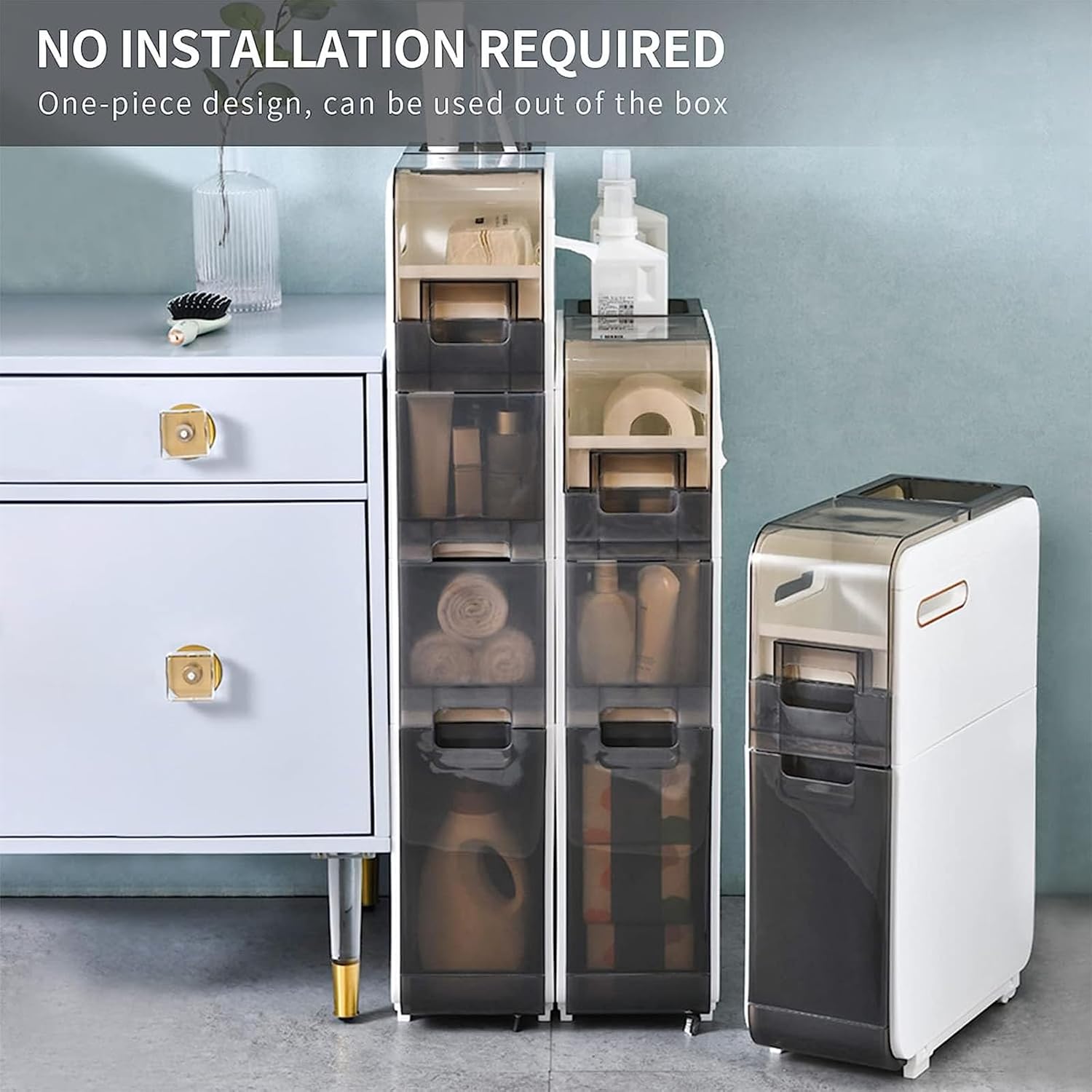 Floor-standing Bathroom Storage Cabinets H8462