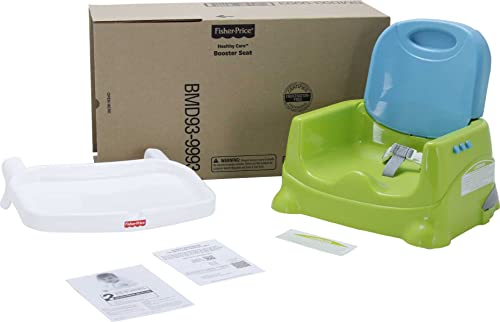 Green Adjustable Toddler Booster Seat with Dishwasher Safe Tray E5930