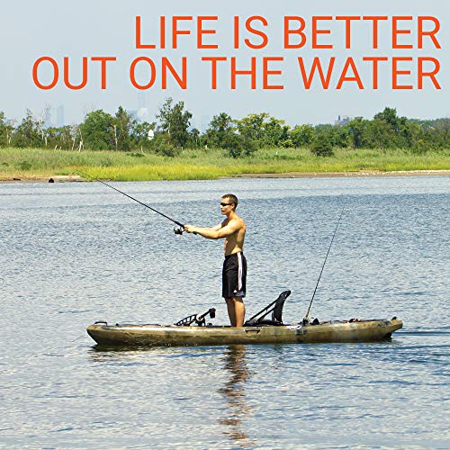 13' Pedal Drive Fishing Kayak with Rudder System and Paddle I5449