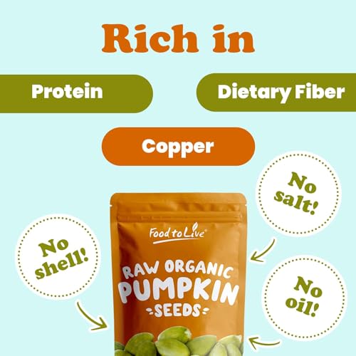 Organic Raw Pepitas, 12 Ounces — Pumpkin Seed Kernels, Unsalted, No Shell E6079