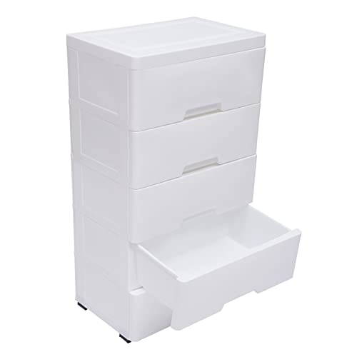 Blue Plastic 5 Drawers Storage Dresser Y75435