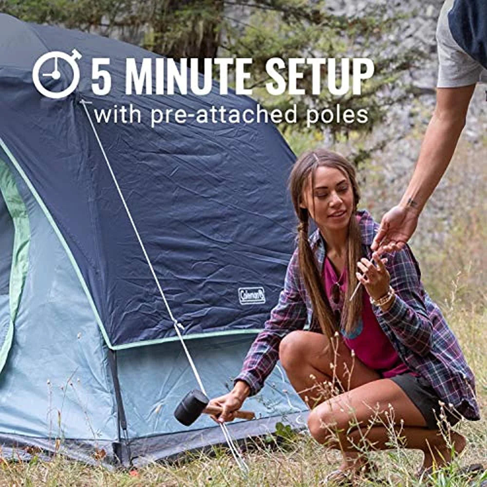 4 Person Blue Camping Tent X462927