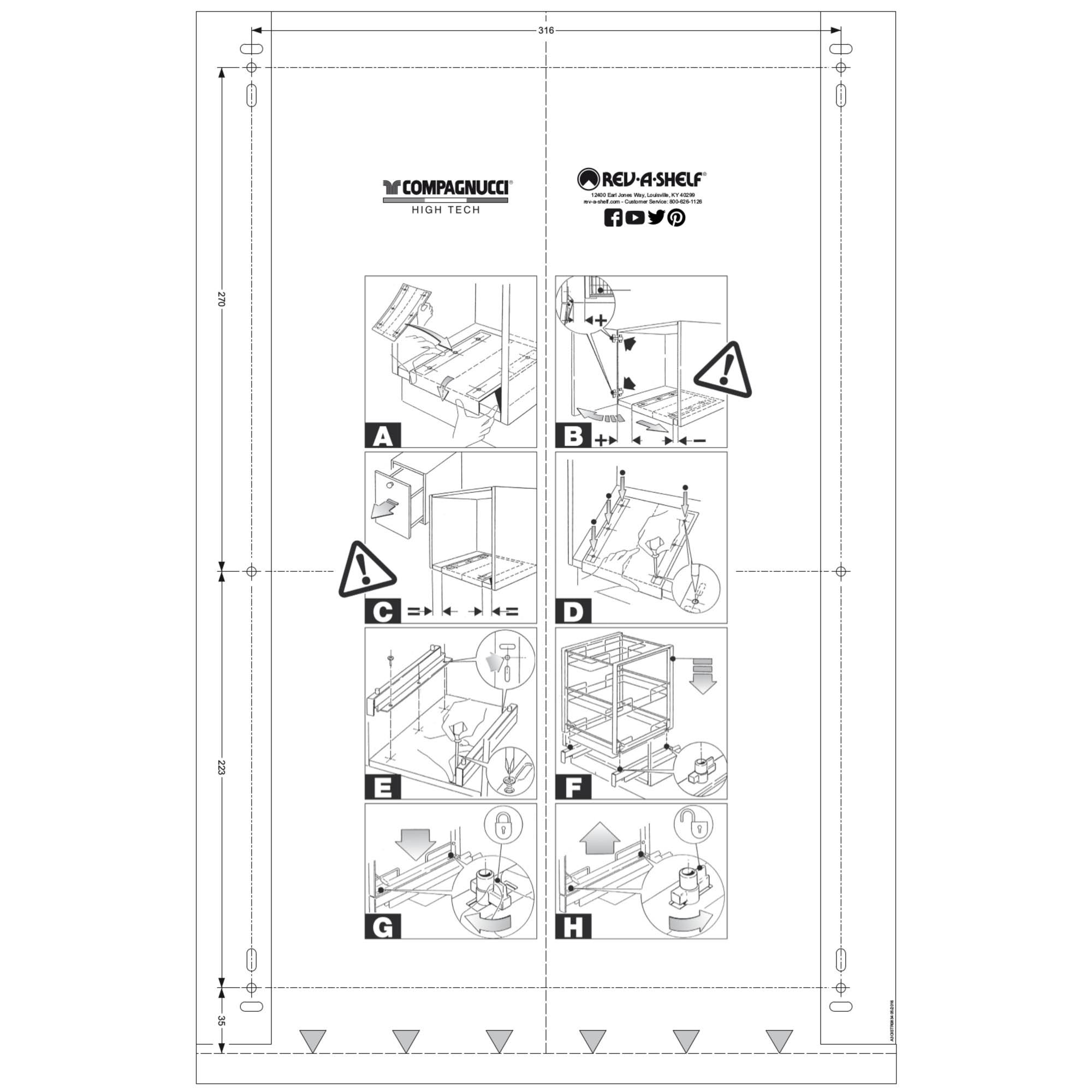 Double Trash Pullout 35 Quart Silver O888434
