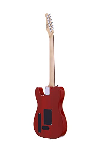 Trans Red Hollow Semi-Acoustic Electric Guitar Y505