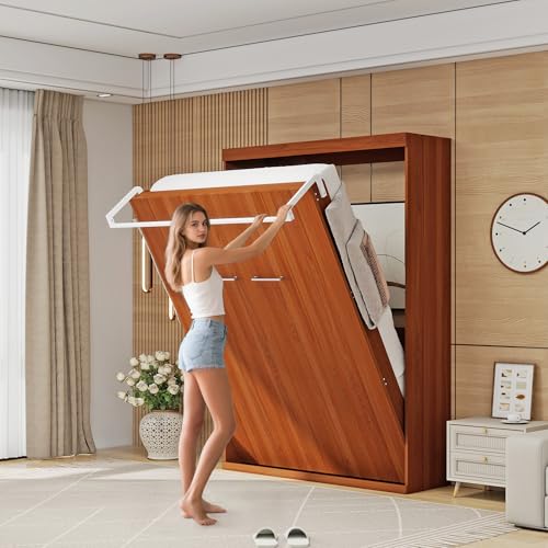 Full Brown Murphy Bed Q54502