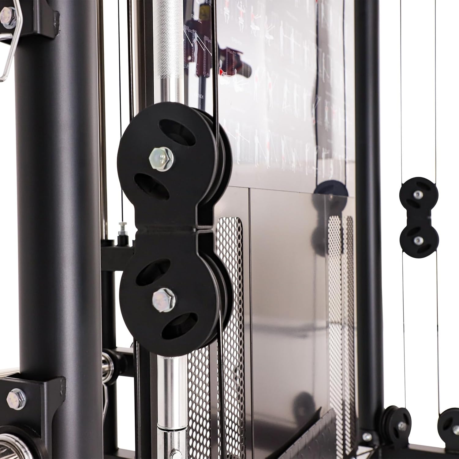 Home Gym Smith Machine with Pulley System Squat Rack Pull Up Bar M682957