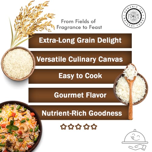 Extra Long Indian Golden Basmati Rice, 1.5 Pound Jar N8554