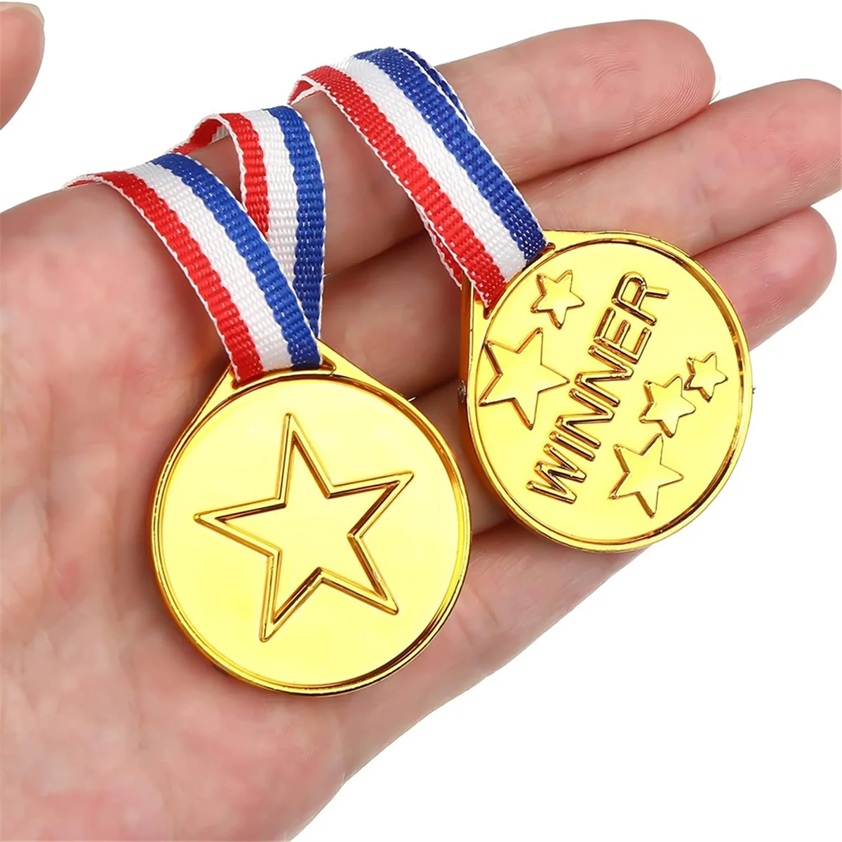 30 Pack Gold Plastic Award Medals K432508