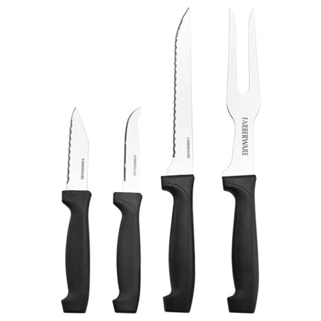 18 Piece Stainless Steel Knife Set with Block Natural Wood L658758
