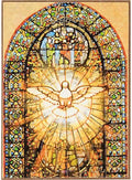 Holy Spirit Stained glass Print on wood N16078