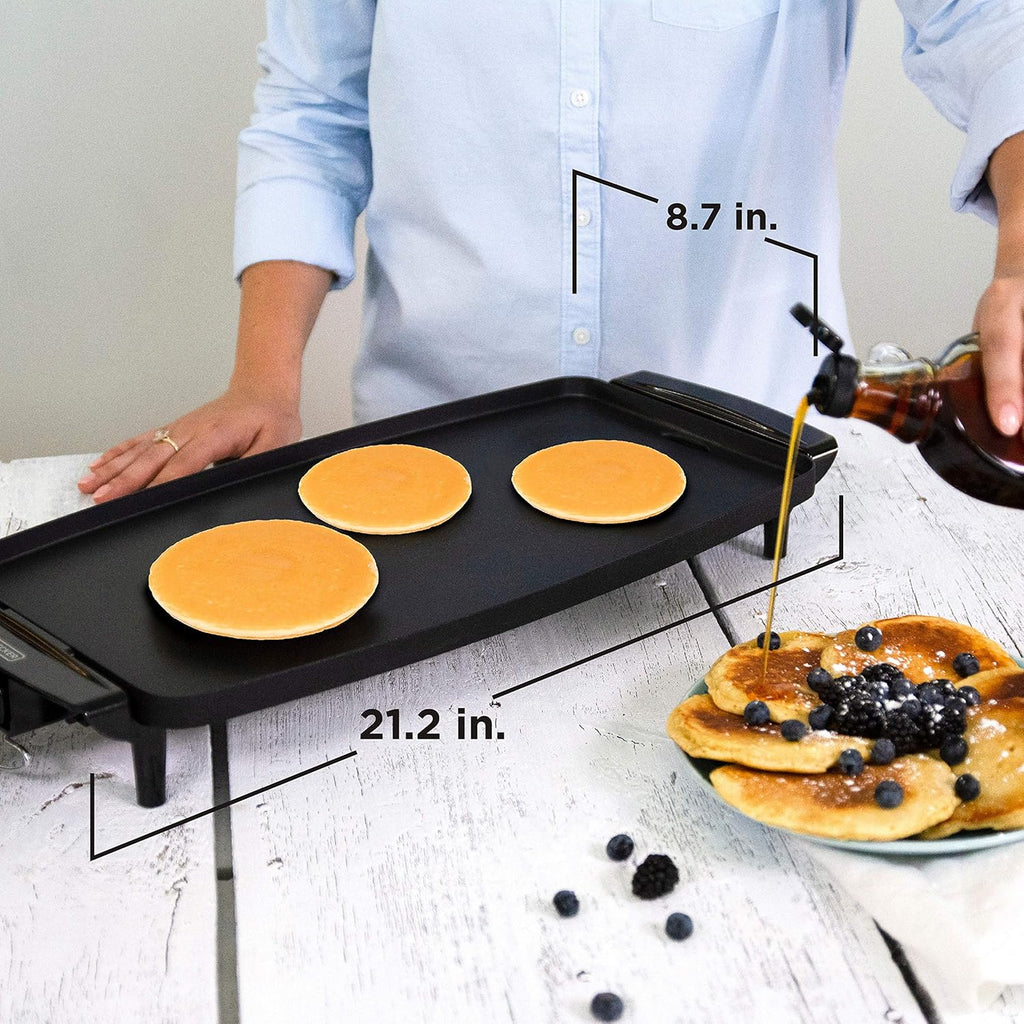 Black Electric Griddle with Removable Temperature Probe V544248
