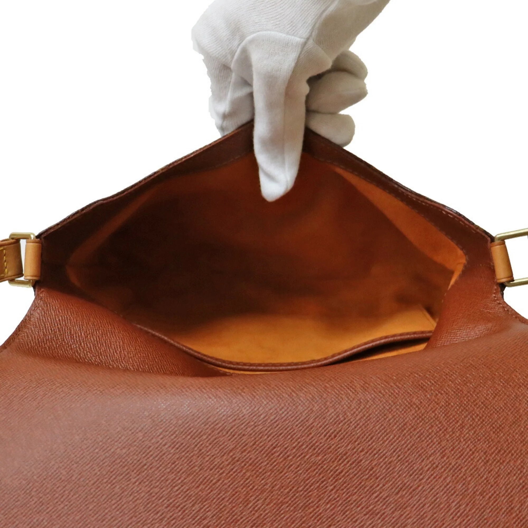 Pre-Owned Brown Canvas Shoulder Bag Q759