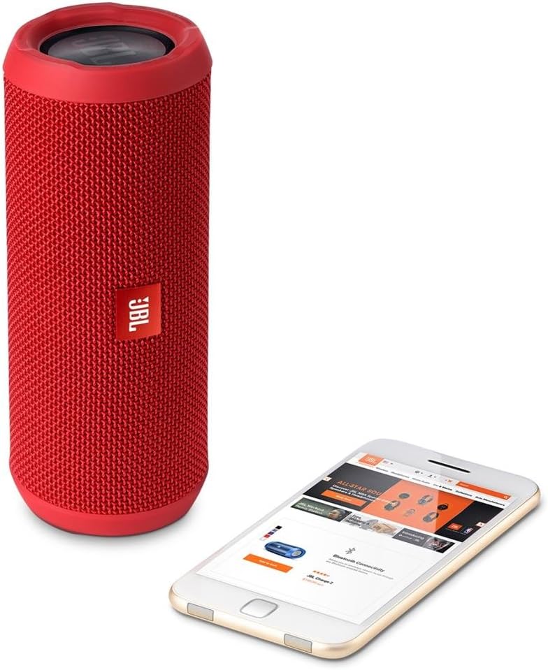 Red Splashproof Portable Bluetooth Speaker A2320