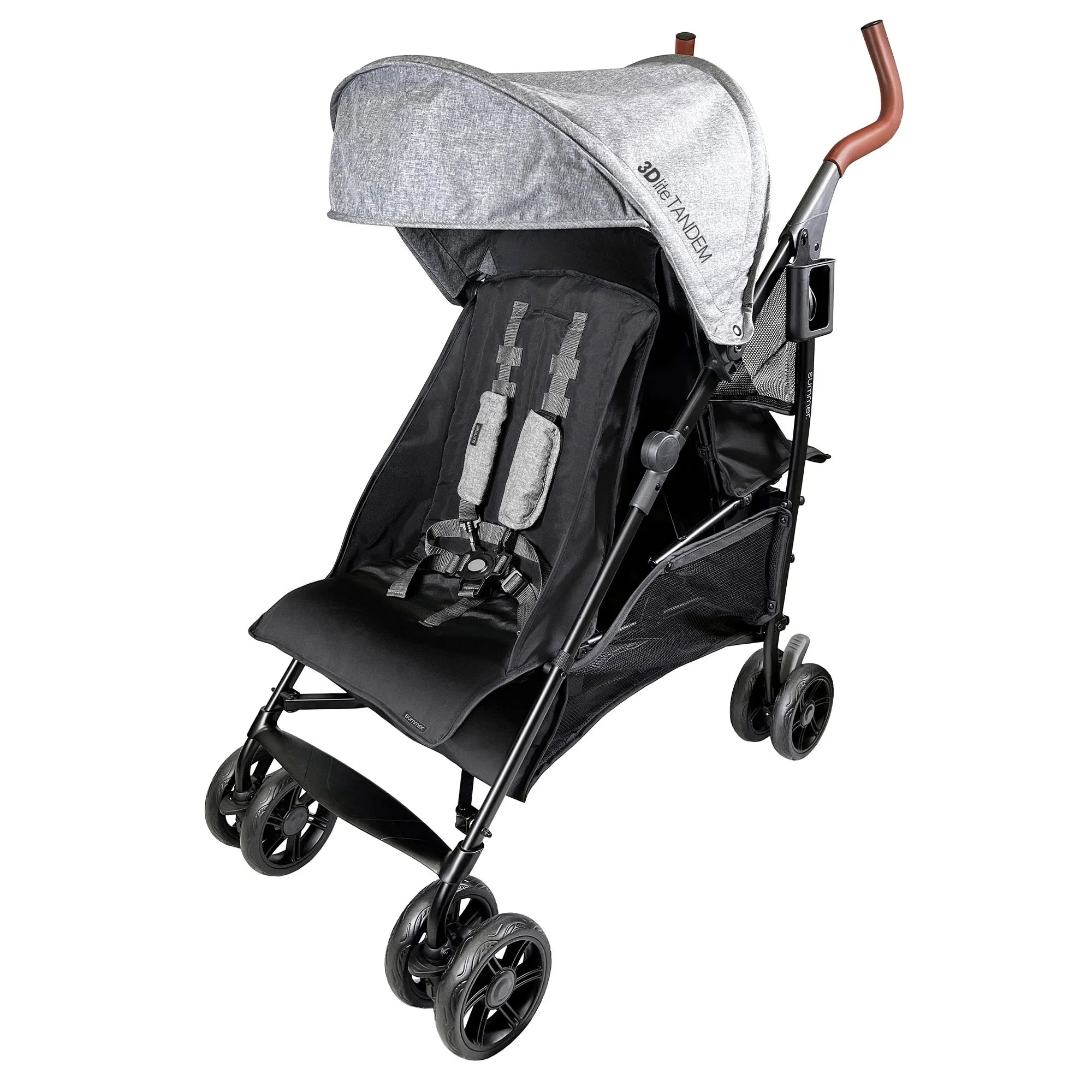 Black Tandem Double Stroller Y35471