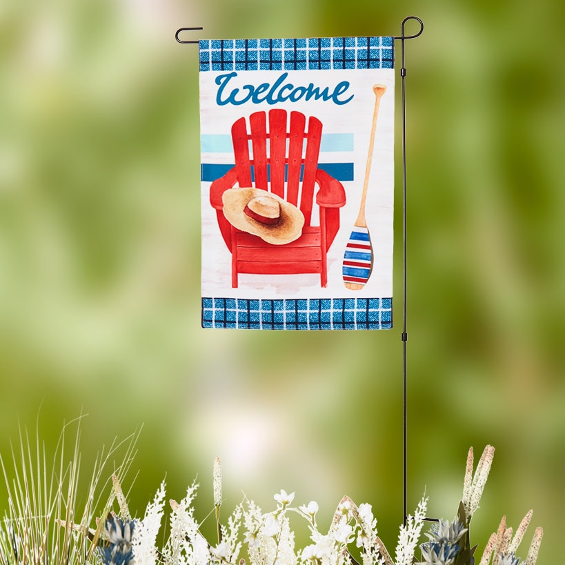 Turtle or Beach Chair Garden Flag With Stake W690
