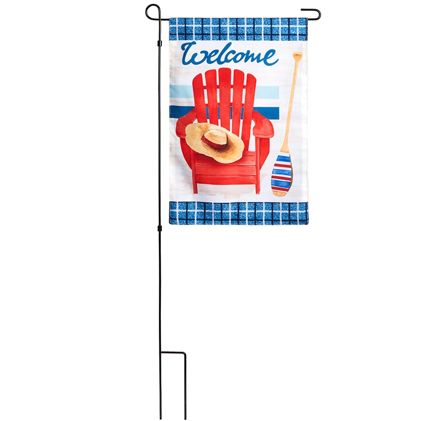 Turtle or Beach Chair Garden Flag With Stake W690