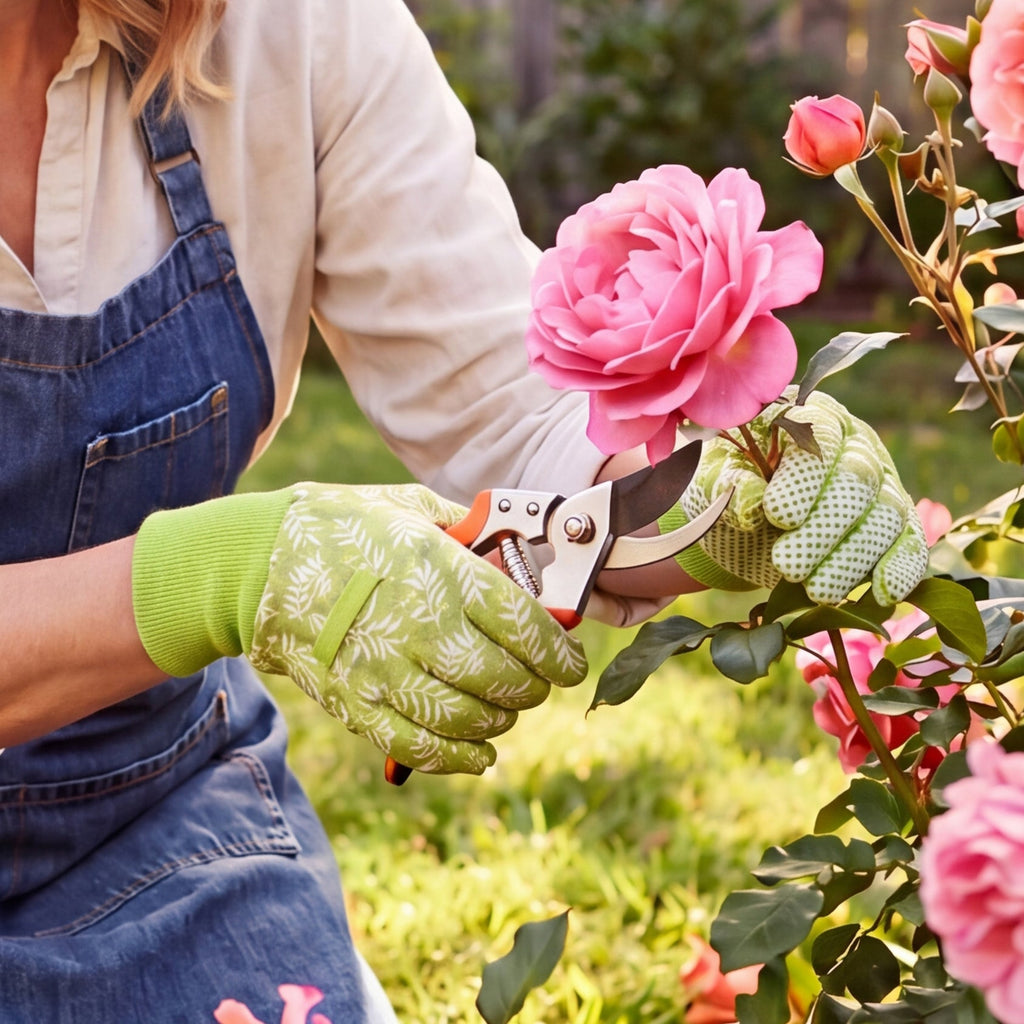 Flower Print Gardening Gloves