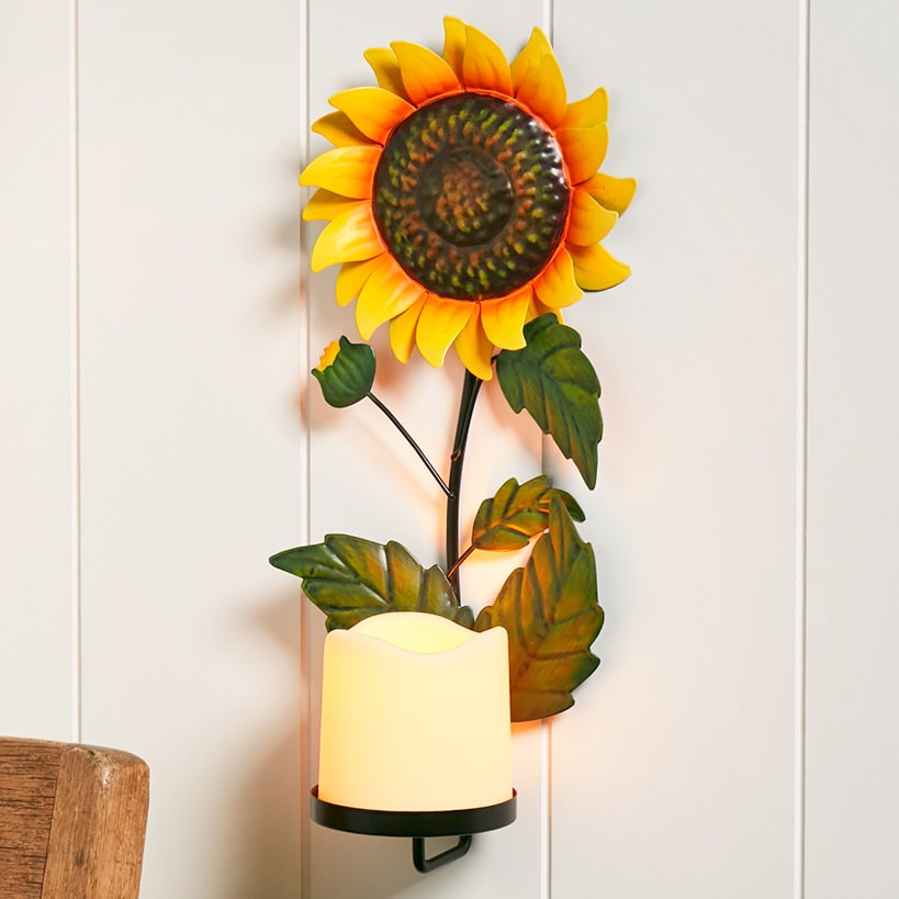 Flower LED Candle Sconce J9960