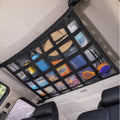 Car Ceiling Cargo Mesh Net With 2 Separate Pockets 1 Zippered