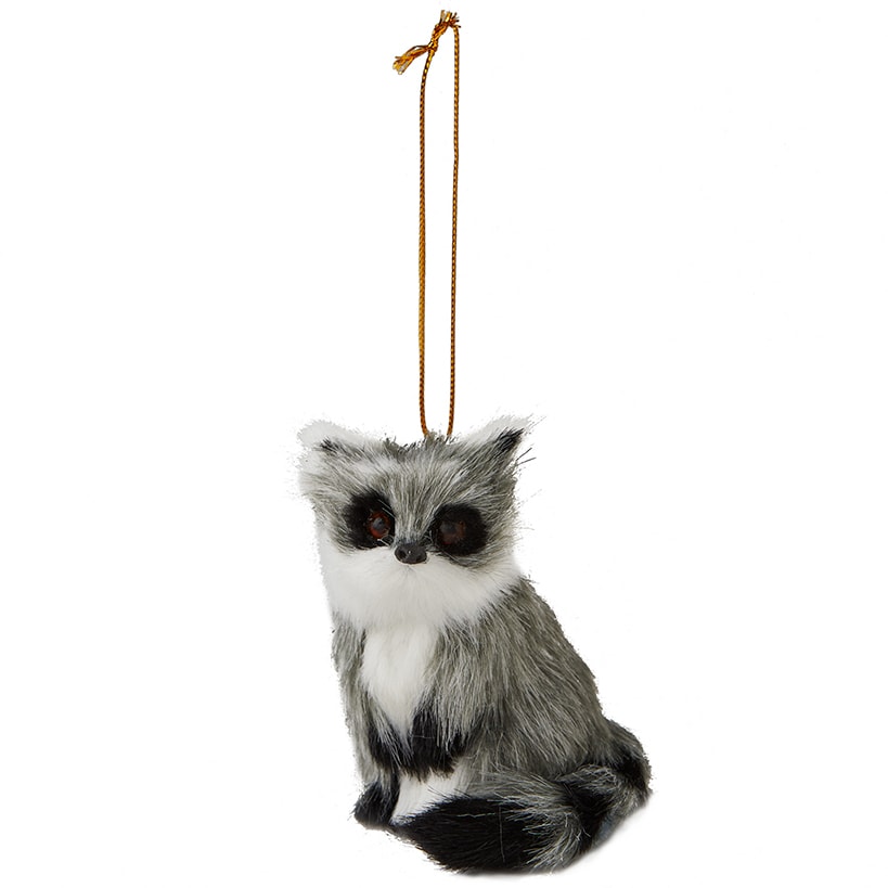 Furry Raccoon Ornament