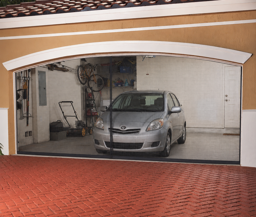 Garage Screen Doors-Ventilated, Transparent, with Magnetic Closure