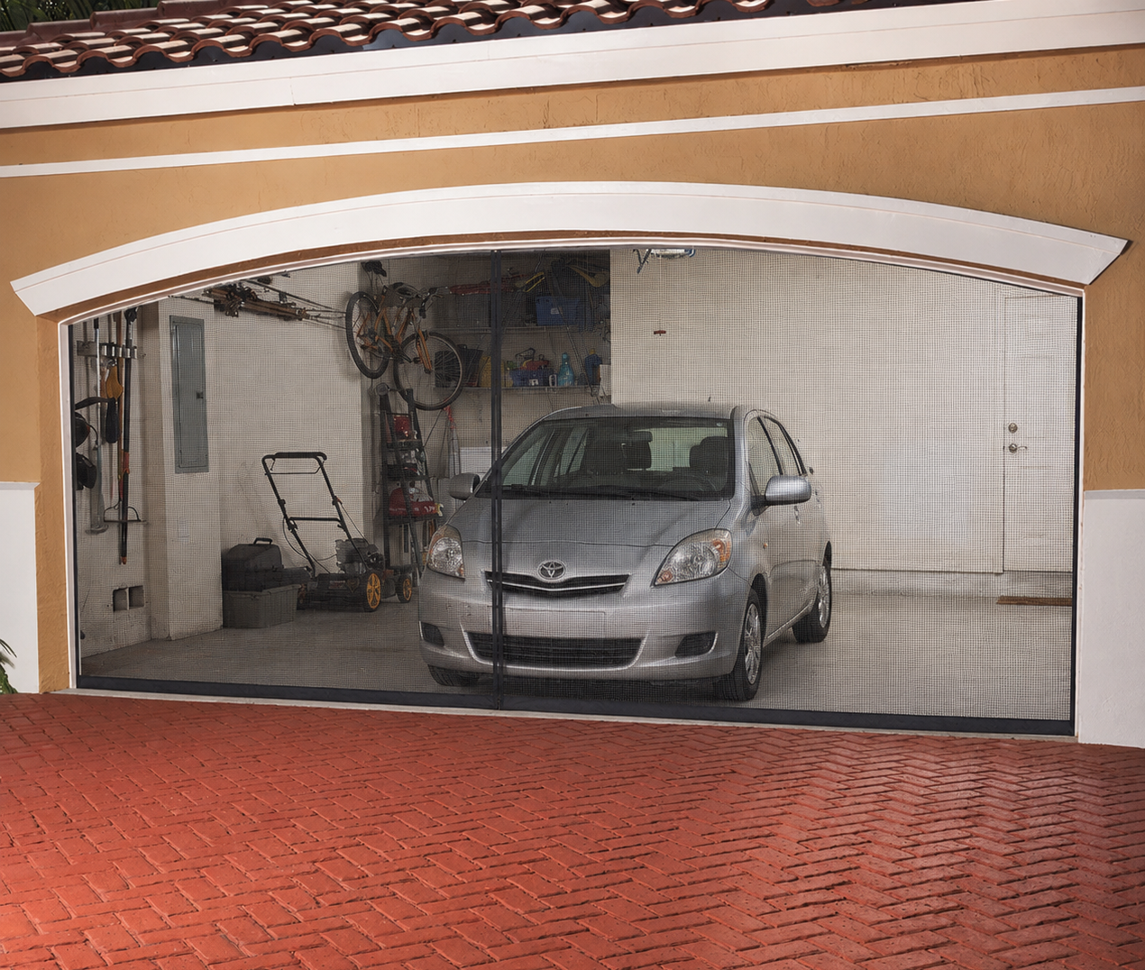 Garage Screen Doors-Ventilated, Transparent, with Magnetic Closure