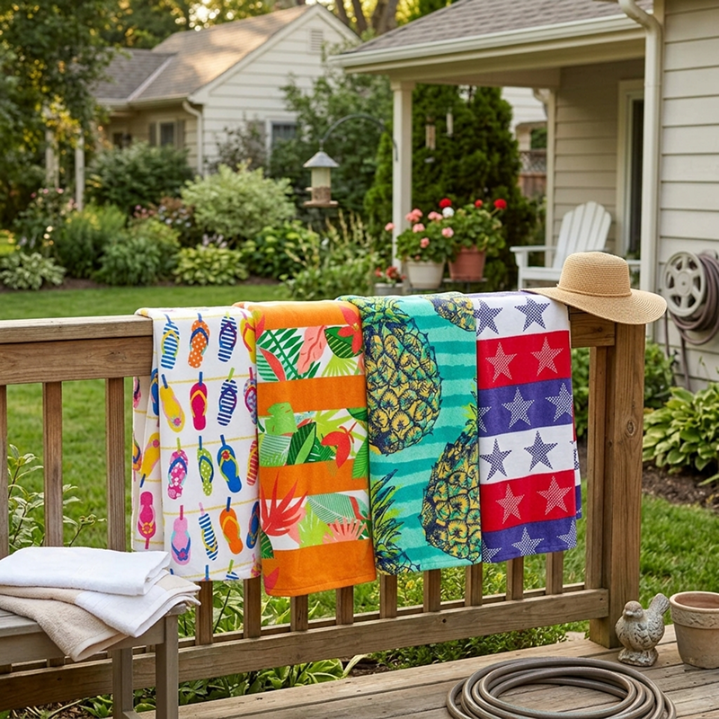 Oversized Cotton Beach Towel 34x64 L48613