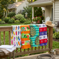 Oversized Cotton Beach Towel 34x64 L48613