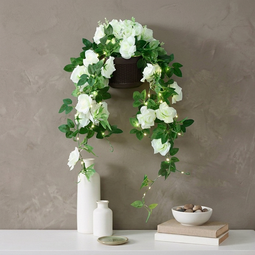 Lighted Wall Hanging Flower Cascade F406723