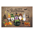 Personalized Halloween Spooky Gnome Family Doormat