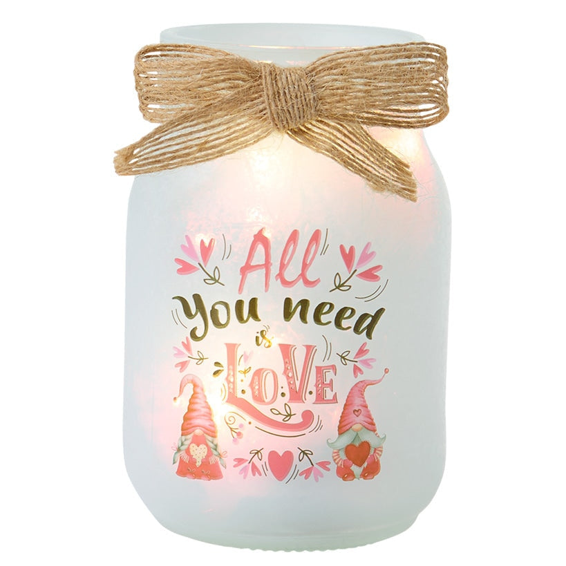 St Patrick's or Valentine's Fairy Light Mason Jar