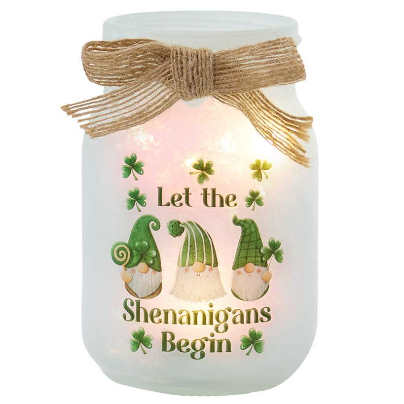 St Patrick's or Valentine's Fairy Light Mason Jar