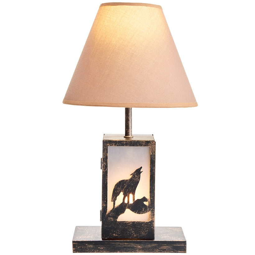 Woodland Animal Silhouette Tabletop Lamp