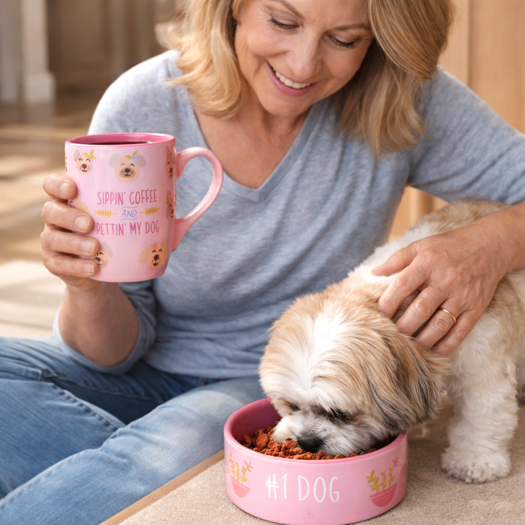 Dog Bowl and Coffee Mug Gift Set B61356
