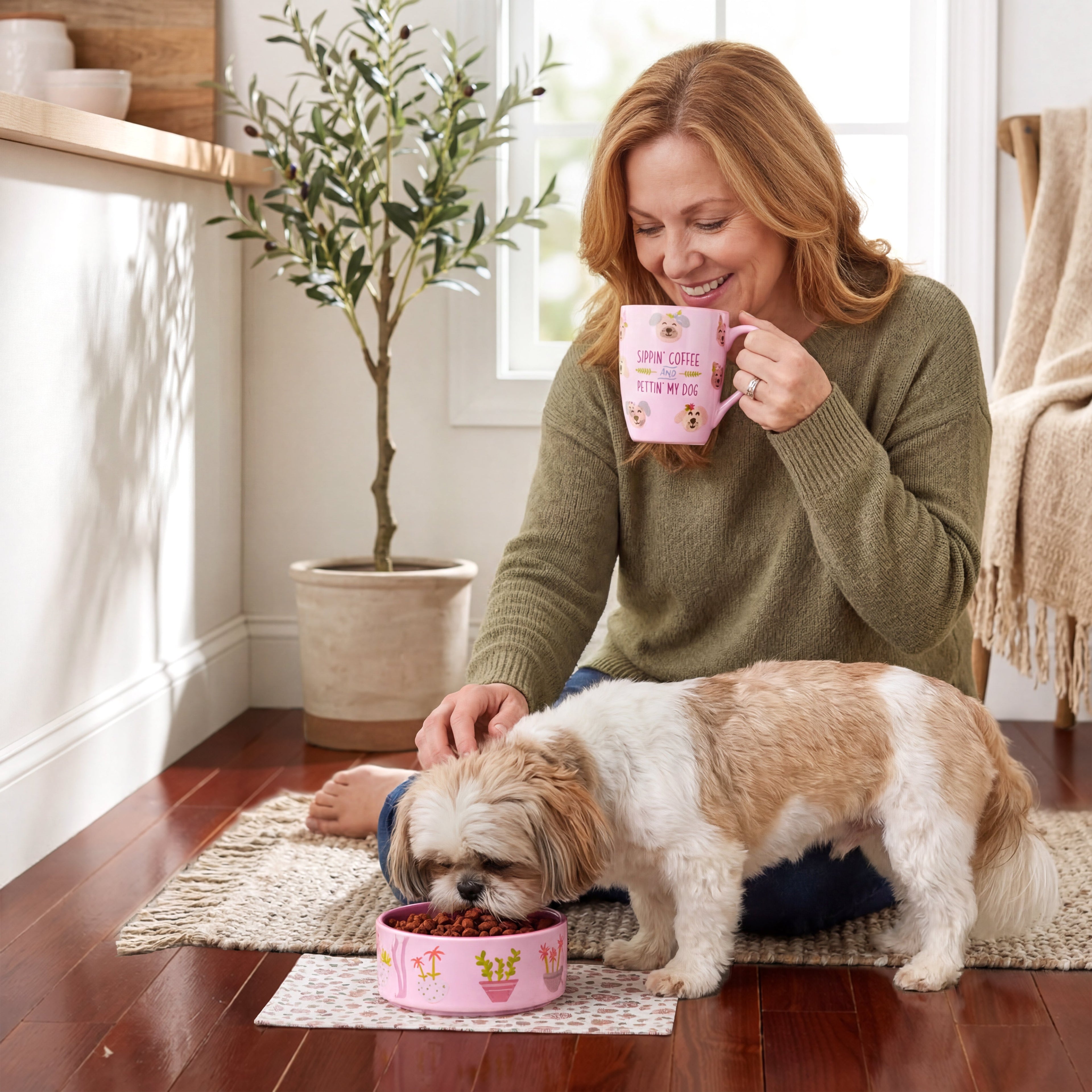 Dog Bowl and Coffee Mug Gift Set B61356