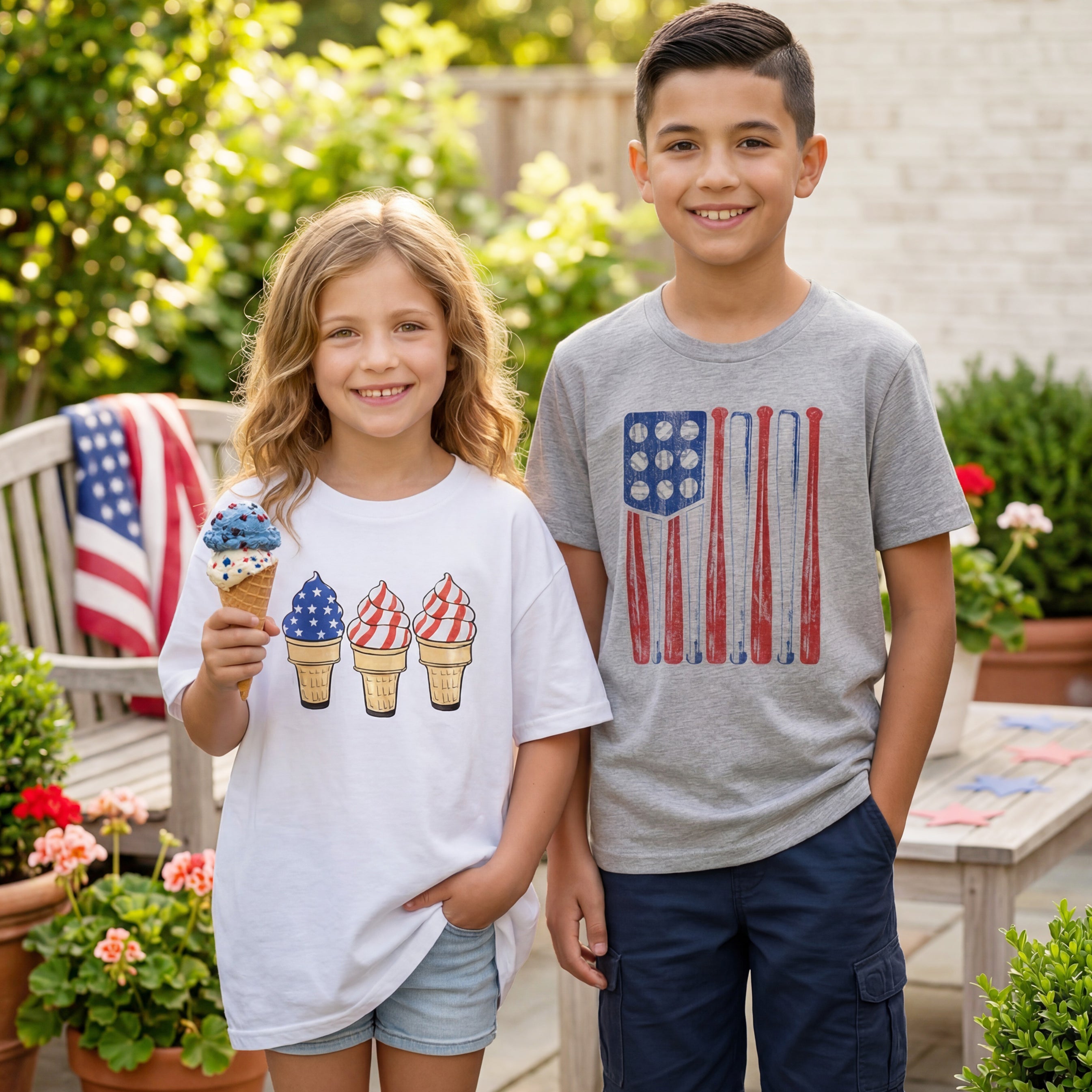 Kids Americana Short Sleeve Graphic T-Shirt