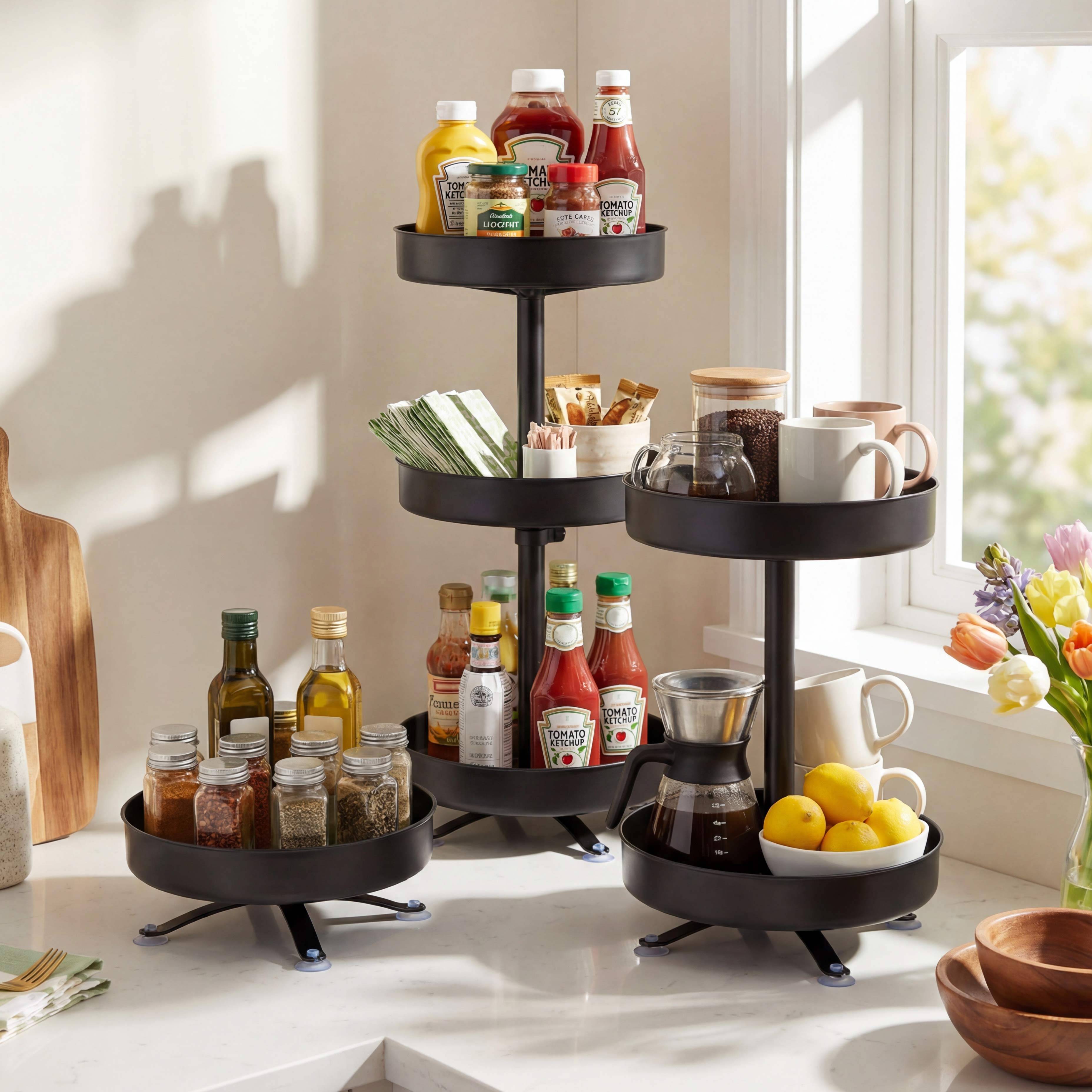 Kitchen Rotating Storage Rack